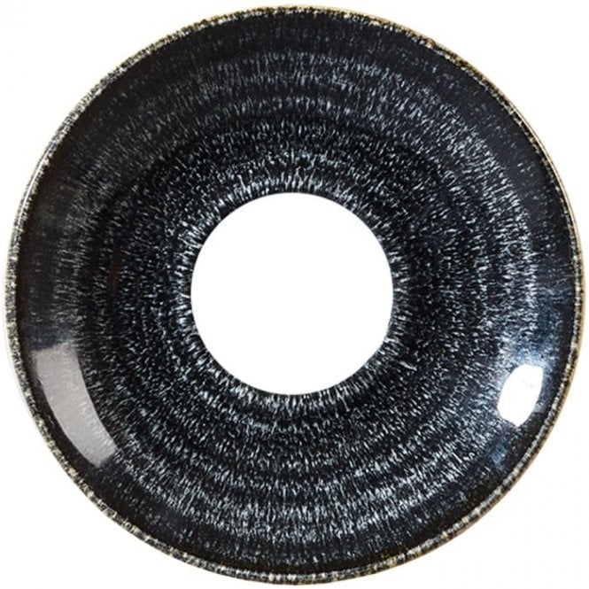 Churchill China Studio Print Charcoal Black Cappuccino Saucer 6.25''/ 15.6 Cm (Box Of 12)