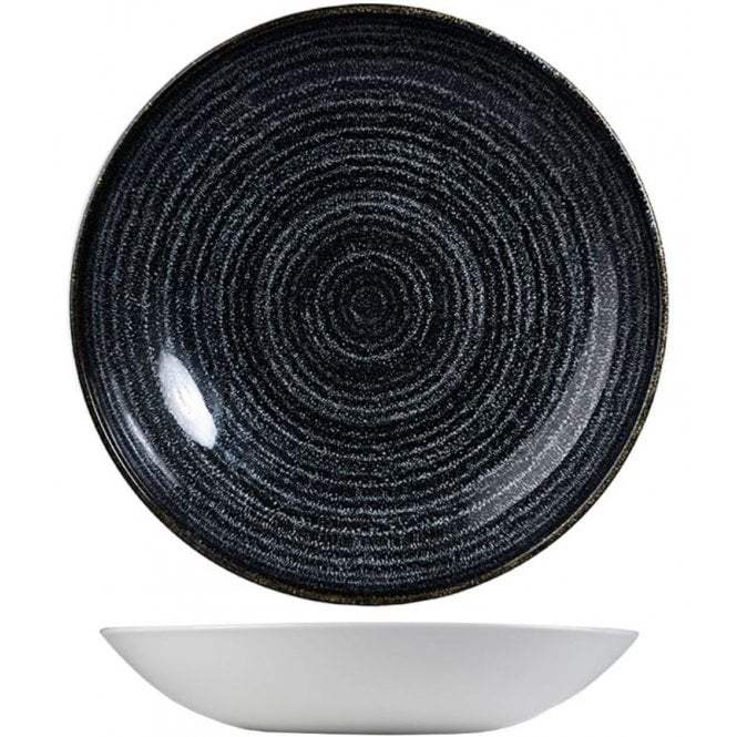 Churchill China Studio Print Charcoal Black Coupe Bowl 7.25''/ 18.2 Cm (Box Of 12)