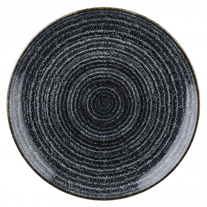 Churchill China Studio Print Charcoal Black Coupe Plate 10.25''/26 Cm (Box Of 12)