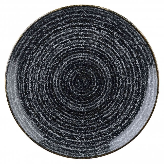 Churchill China Studio Print Charcoal Black Coupe Plate 11.25