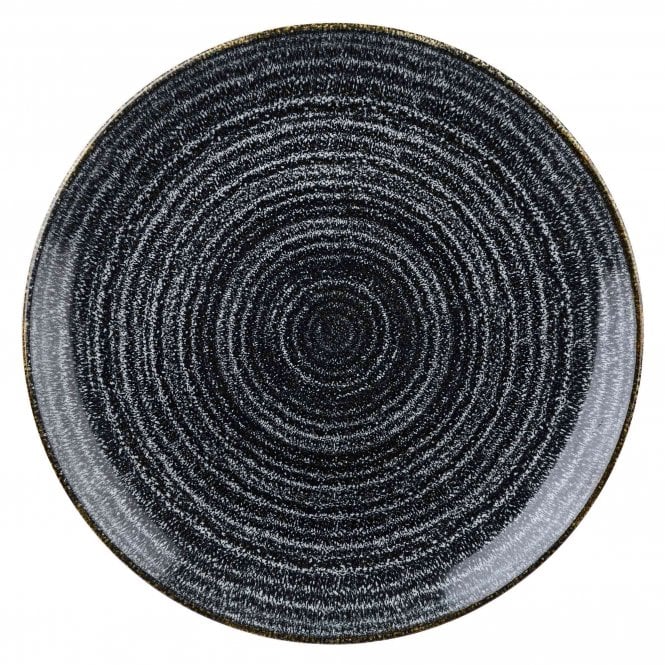 Churchill China Studio Print Charcoal Black Coupe Plate 8.67''/ 21.7 Cm (Box Of 12)
