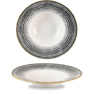 Studio Print Charcoal Black Wide Rim Bowl Medium 9.5''/24 Cm (Box Of 12)