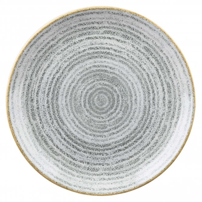 Churchill China Studio Print Stone Grey Coupe Plate 8.67''/ 21.7 Cm (Box Of 12)