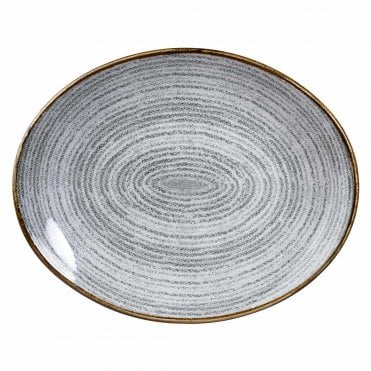 Studio Print Stone Grey Oval Plate 10.62''/ 27 Cm (Box Of 12)