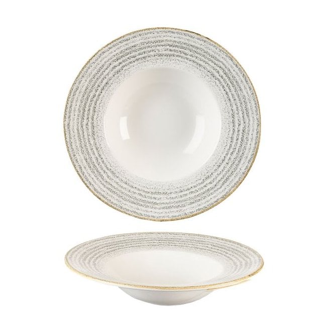 Churchill China Studio Print Stone Grey Wide Rim Bowl Large 11''/ 28 Cm (Box Of 12)