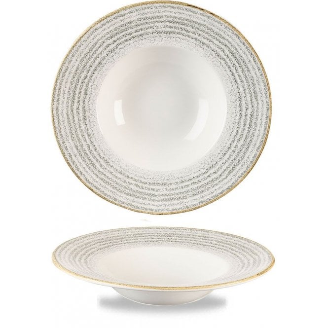 Churchill China Studio Print Stone Grey Wide Rim Bowl Medium 9.5''/24 Cm (Box Of 12)
