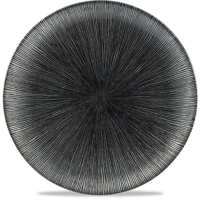 Churchill China Studio Prints Agano Black Evolve Coupe Plate 10.25
