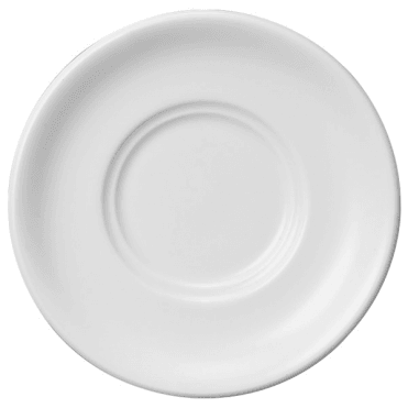 Tea Saucer 15cm / 6" Maple Double Well B/w White (Box Of 12)