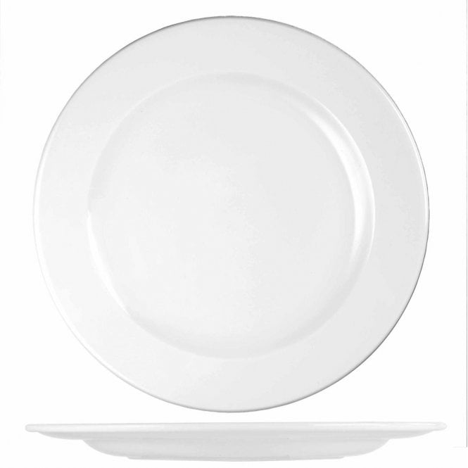 Churchill China White Profile Wide Rim Plate 10 3/4