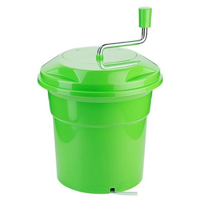 Contacto Salad Spinner 10L Green With Drain Tube - 43(H) X 32cm(Dia)