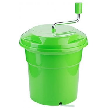 Salad Spinner 10L Green With Drain Tube - 43(H) X 32cm(Dia)