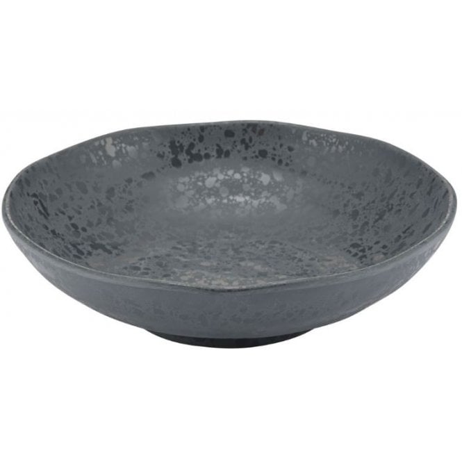 Dalebrook Agate Grey Mineral Crackle Glaze Melamine Bowl 240x50mm (Box Of 12)