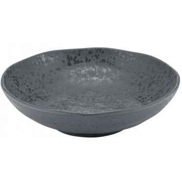Agate Grey Mineral Crackle Glaze Melamine Bowl 240x50mm (Box Of 12)