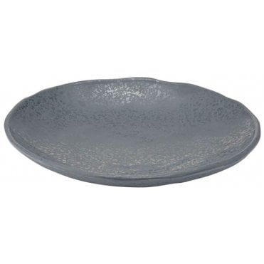 Agate Grey Mineral Crackle Glaze Melamine Plate 300x52mm (Box Of 12)