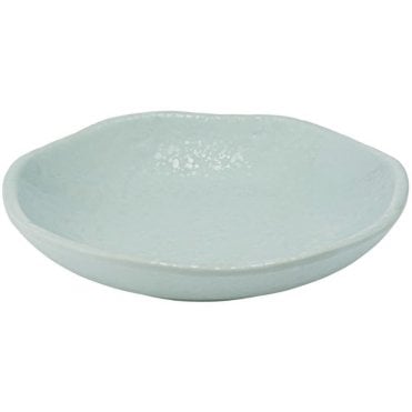 Aqua Mineral Crackle Glaze Melamine Plate 205x43mm (Box Of 12)