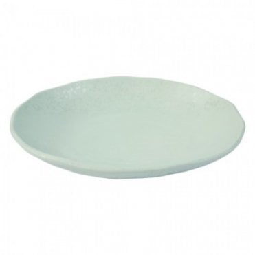 Aqua Mineral Crackle Glaze Melamine Plate 300x52mm (Box Of 12)