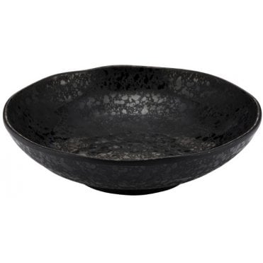 Noir Mineral Crackle Glaze Melamine Bowl 240x50mm (Box Of 12)