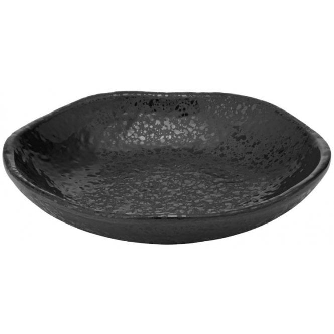 Dalebrook Noir Mineral Crackle Glaze Melamine Plate 205x43mm (Box Of 12)