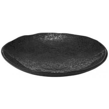 Noir Mineral Crackle Glaze Melamine Plate 300x52mm (Box Of 12)