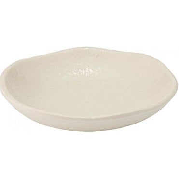 Parchment Mineral Crackle Glaze Melamine Plate 205x43mm (Box Of 12)