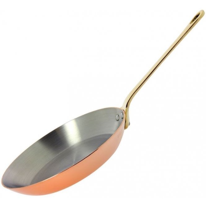 De Buyer  Copper Frypan Brass Handle - 28cm