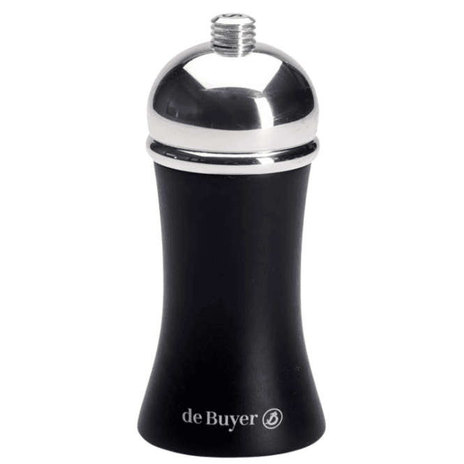 De Buyer Marlux 11cm Valse Salt Mill Ebony & Silver