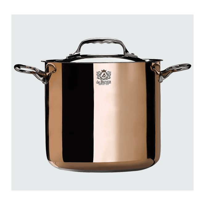 De Buyer Stockpot With Lid Copper Prima Matera Induction 20cm