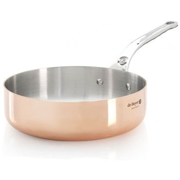 Straight Saute-pan Copper Prima Matera Induction 24 Cm