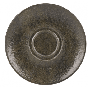 Ebony Double Well Saucer -16cm/6¼" (Pack of 12)