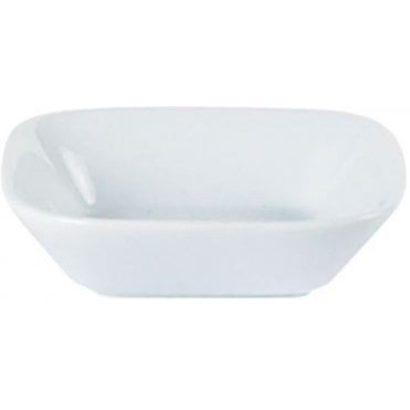 Porcelite Square 7.5cm/3" Dipper Dish (Box Of 6)