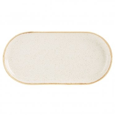 Seasons Narrow Oval Plate 12"/ 30 Cm Oatmeal (Box Of 6)