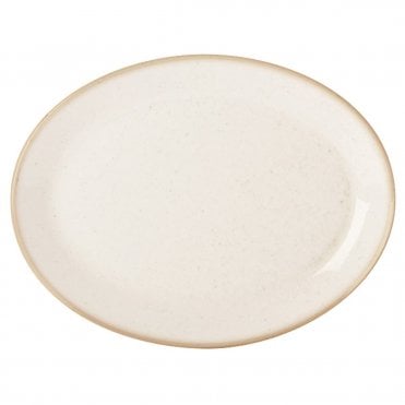 Seasons Oval Plate 12"/ 30 Cm Oatmeal (Box Of 6)