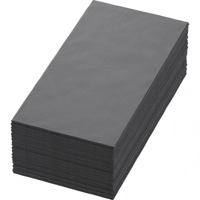 Duni soft / Airlaid Granite Grey Napkin 40cm - 8 Fold (Box of 360)