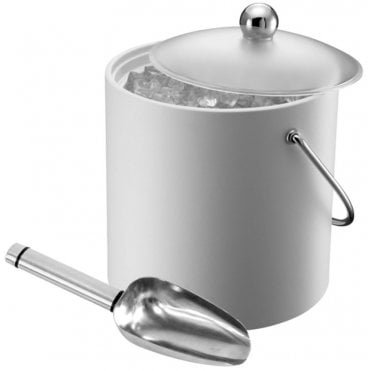 Ice Bucket 2L / 70.4oz Insulated C/w Scoop White