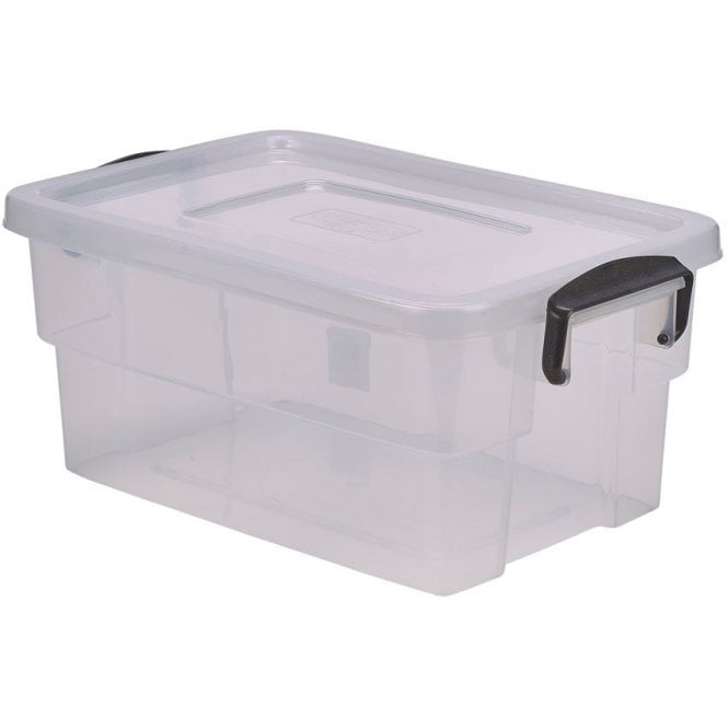 Genware 13L Storage Box With Clip Handles