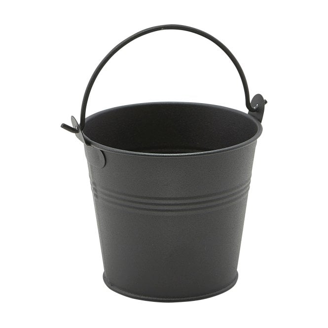 Genware Black Galvanised Steel Serving Bucket 10cm