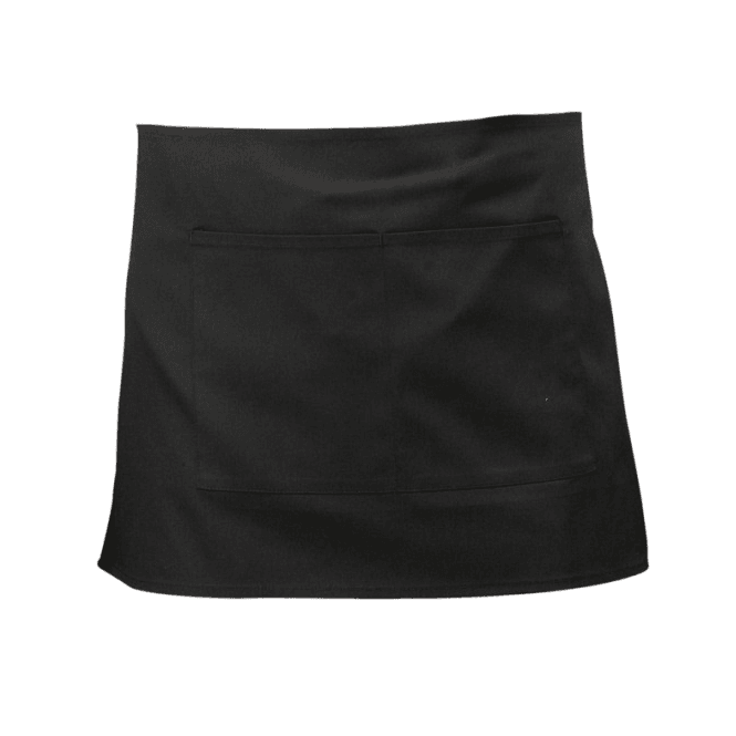 Genware Black Short Apron 37cm / 14.5