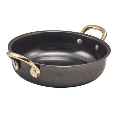 GenWare Black Vintage Steel Round Dish 15.5 x 4cm (Pack of 6)