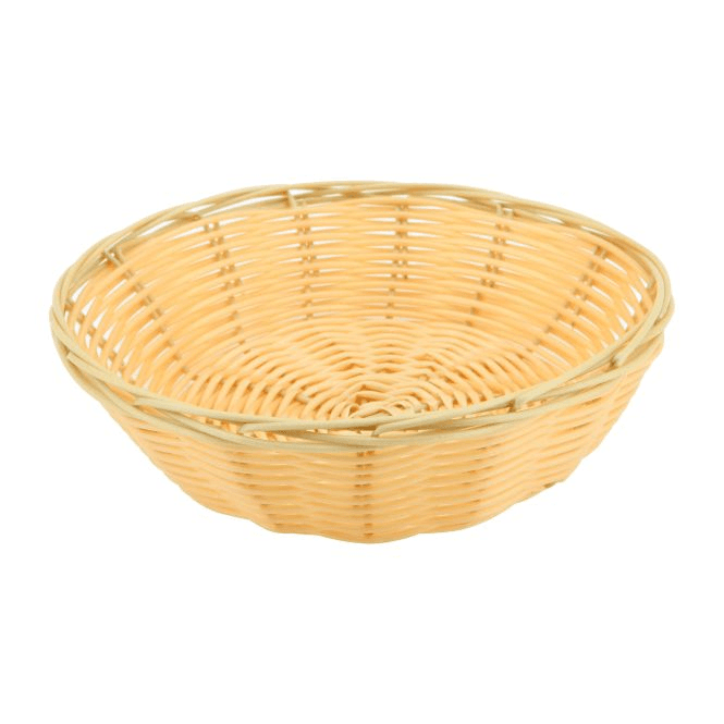 Genware Bread Basket Round Polywicker 18cm / 7