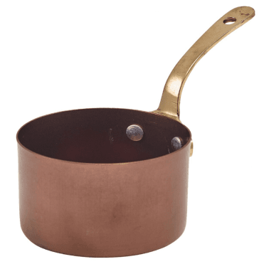 GenWare Copper Vintage Steel Mini Sauce Pan 9 x 5.25cm/9.8" (Pack of 6)
