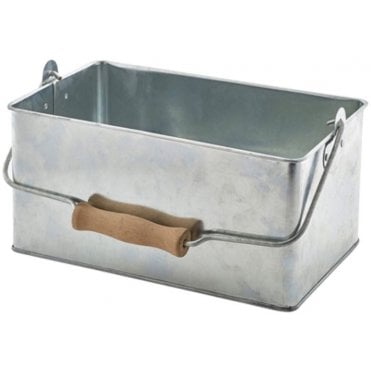 Galvanised Steel Rectangular Table Caddy- 24.5x15.5x12.5cm