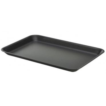 Galvanised Steel Tray Hammered Matt Black 31.5x21.5x2 Cm