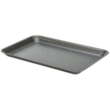 Galvanised Steel Tray Hammered Silver 31.5x21.5x2 Cm