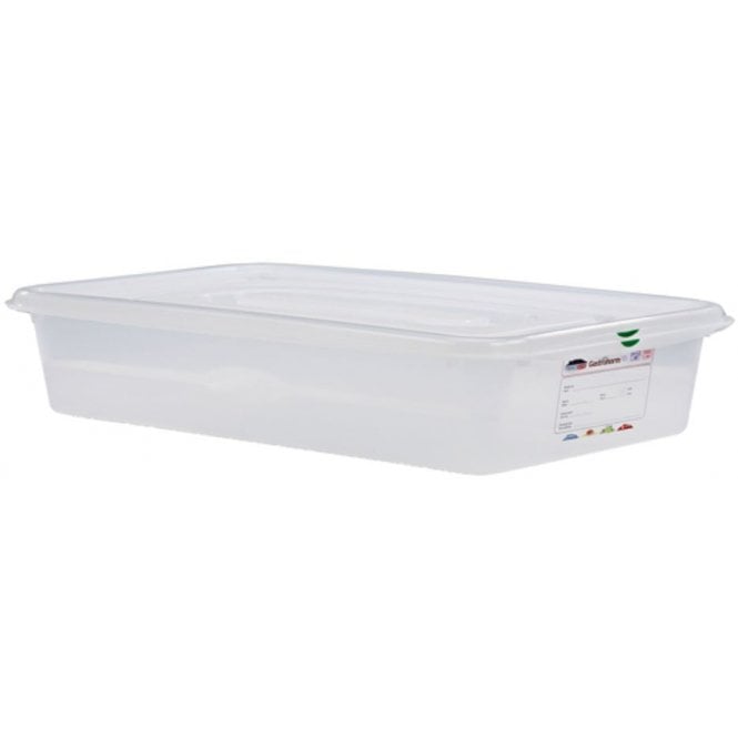 Genware Gastronorm Storage Box 1/1 - 100mm - 13L - C/w Lid (Box Of 6)