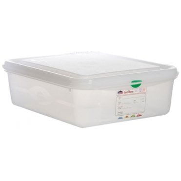 Gastronorm Storage Box 1/2 - 100mm - 6.5L - C/w Lid (Box Of 6)