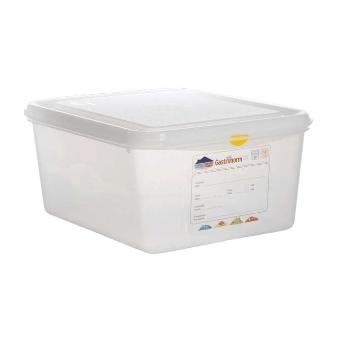 Genware Gastronorm Storage Box 1/2 - 150mm - 10L - C/w Lid (Box Of 6)