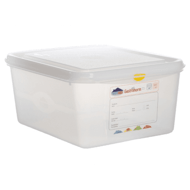 Gastronorm Storage Box 1/2 - 150mm - 10L - C/w Lid (Box Of 6)