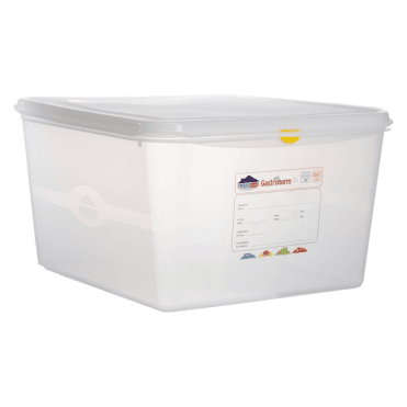 Gastronorm Storage Box 2/3 - 200mm - 19L - C/w Lid (Box Of 6)