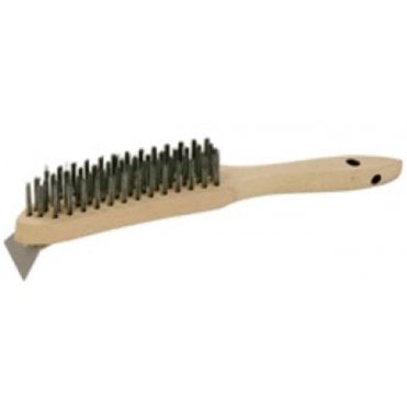 Grill Brush With Scraper On Front