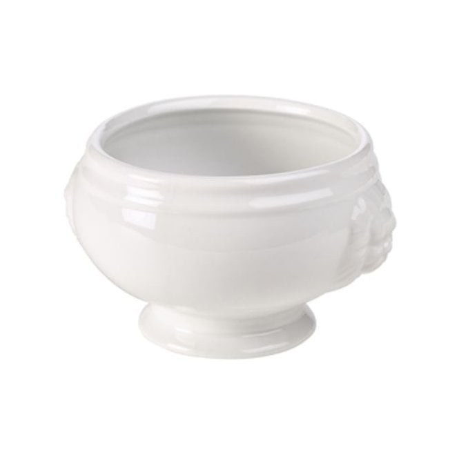 Genware  Lion Head Soup Bowl White 11cm 14oz / 40cl (Box Of 6)